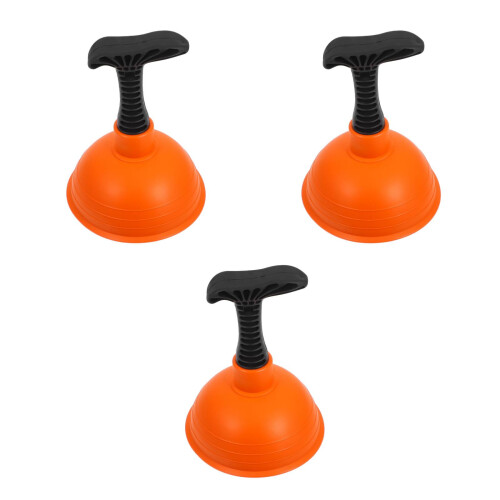 3Pcs Mini Drain Plunger Set Tpr ABS Handheld for Kitchen Bathroom Sink