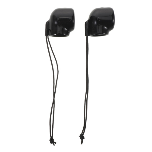 2Pcs Compact PVC Scuba Tank Valve Caps Black Dust Shields