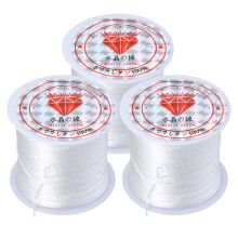 9Pcs Crystal Elastic Thread White Transparent Rope for Craft Supplies