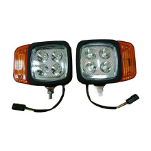 1 Pair Excavator Headlight Set Front Work, and Top Lights with Turn Signal Assembly Forklift Accessorie