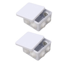 2PCS Electrical Enclosure Waterproof IP55 ABS Plastic 85x85x50mm Junction Box