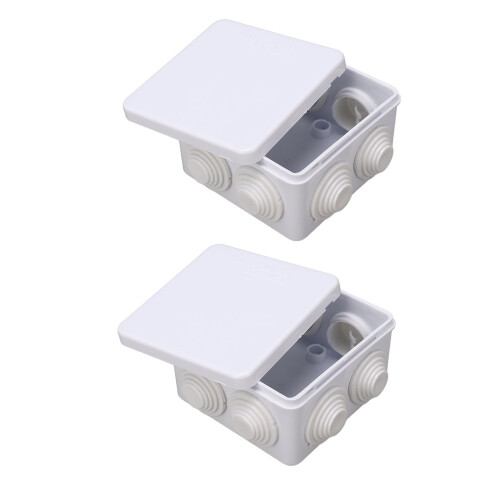 2PCS Waterproof Electrical Enclosure ABS Plastic 85x85x50mm IP55 Junction Box