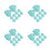 40Pièces Cœurs Turquoises Naturels Polies Pierre Décorative 4