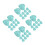 40Pièces Cœurs Turquoises Naturels Polies Pierre Décorative 5