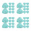 40Pièces Cœurs Turquoises Naturels Polies Pierre Décorative 6