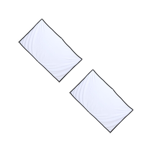 2Sets High Definition White Projector Screen for Office Classroom Use
