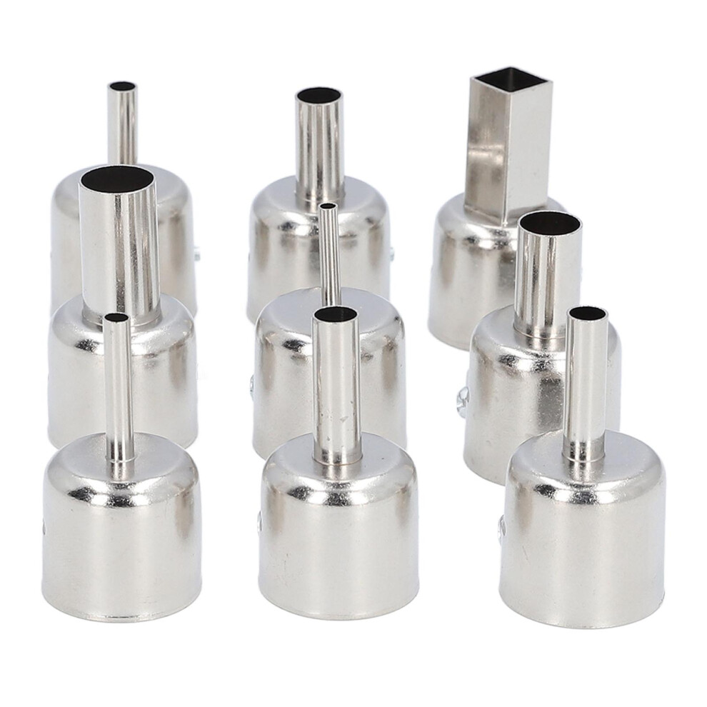 9Pcs Stainless Steel Heat Gun Nozzle Kit For 3-12Mm Hot Air Soldering 8721386432859
