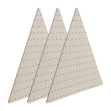 3Pièces Cadres En Bois Beige À Trous Pour Fabrication De DIY