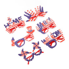 6PCS 4th of July Patriotic Glasses Red White Blue Flag Party Favors