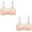 2St Comfortabele Beige Frontsluiting , Naadloos En Beugel 6