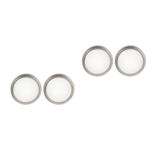 4Stk Sprossendeckel Aus Für Breite Mason Gläser, Silber