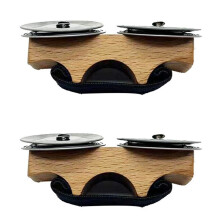 Wood Color Finger Bells, Percussion Accessories for Cajon, Djembe, Kangaroo Drum