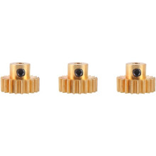 3 Piezas 3.175mm Eje Latón Piñón Motor Engranaje 32DP 48DP 64DP M0.8 para 1/10 1/8 RC Car 3650 3660,19t