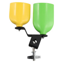 Double Cowbell Bell Music Drum Cowbell High Low Sound Knocker Drum Percussion Instrument Part Accessories Green+Yellow