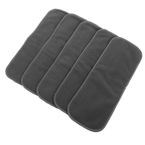 10Pcs Grey Washable Baby Changing Pads Reusable Bamboo Charcoal Liners 1