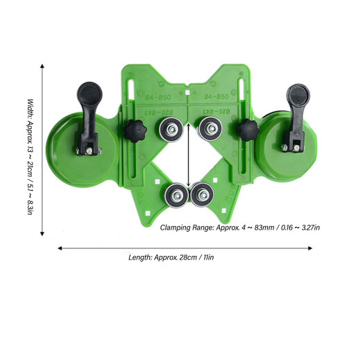 Adjustable Tile Hole Saw Guide Jig with 2 Suction Cups & 4 Drill Bits 1