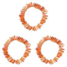3Ensembles Accessoires Artisanaux Orange Bijoux DIY Cristal Et Pierres