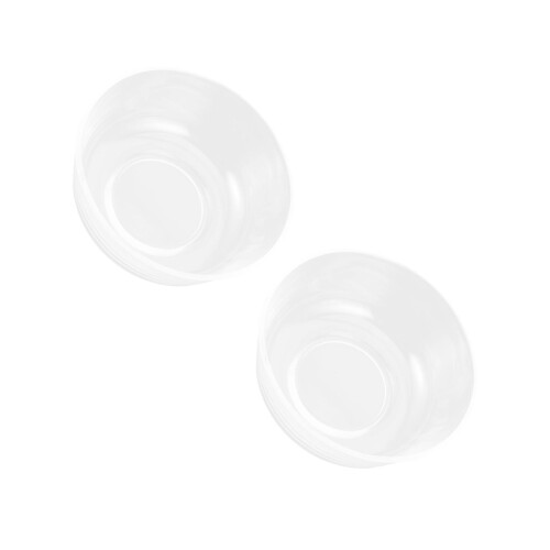 2Pièces Clair En Verre Large Bord Pour Repas 1