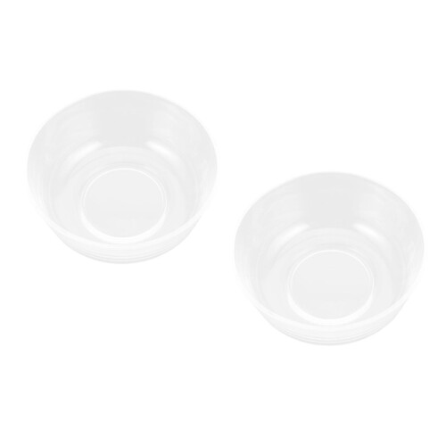 2Pièces Clair En Verre Large Bord Pour Repas 2