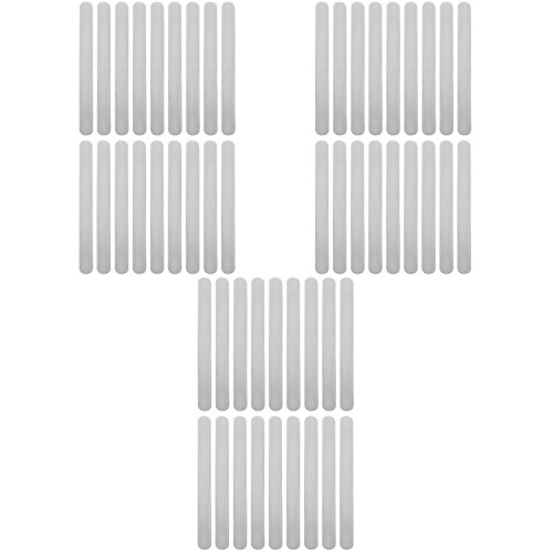 54Pièces Bracelets Blanks Courbés Argentés Idéal Gravure Estampage 2