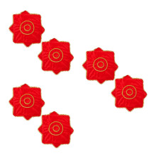 3Paires Mouchoirs De Danse Rouge En Velours Pour Performance Yangko