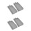 4Stk Silikon Backform Brottoast Form Antihaft Grau 6