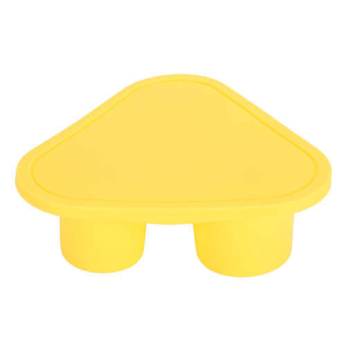 Cylinder Silicone Ice Cube Tray 3pcs Yellow 21x22.8cm Easy Release 1