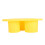 Cylinder Silicone Ice Cube Tray 3pcs Yellow 21x22.8cm Easy Release 3