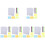 6Sets Kinder Lineale Alphabet Stencils Auswaschbar Bunt 5