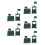 50Ensembles De Camp Vert Accessoires Jeu Enfant DIY 4