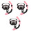 3Ensembles Masques Natation Avec Tuyaux Silicone Ergonomiques 3