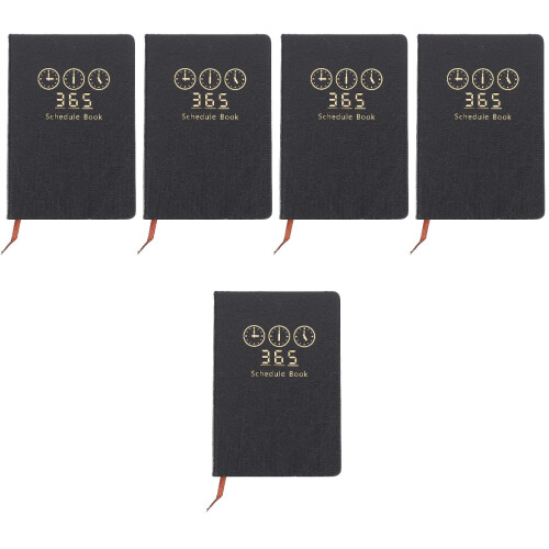 5Pièces -Notes Planner 2022-2023 Noir Portable Pour Plan 2
