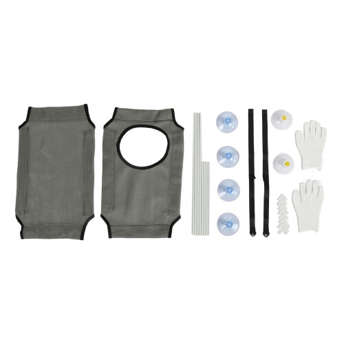 Hamac de fenêtre pour chat gris, ventouse, double couche 2