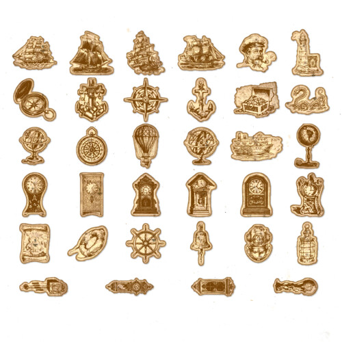 100pcs Vintage Sticker Set 40x40mm 1.6x1.6in 1