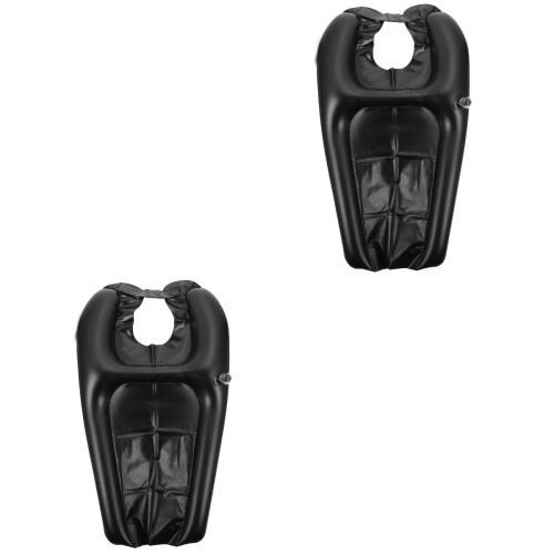 2Pièces Coussin Shampooing Portable Noir Durable Tuyau Extensible 2