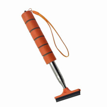 Orange Telescopic Car Rearview Mirror Wiper - 96cm, Retractable, Glass Cleaning Brush