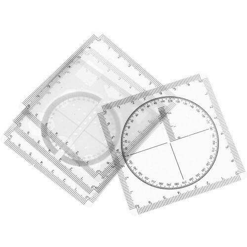 4Sets Portable Transparent Geometric Drafting Rulers for School Use 2
