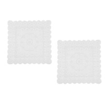 2Pcs Kitchen Appliance Protective White Lace Cover for Home Use