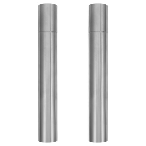 2Pcs Silver Document Storage Tube Birth Certificate Diploma Organizer