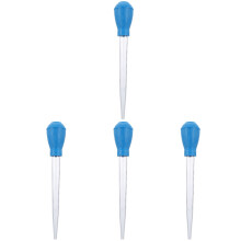4Pcs Compact Acrylic Aquarium Waste Dropper Sky-Blue Manual Cleaner