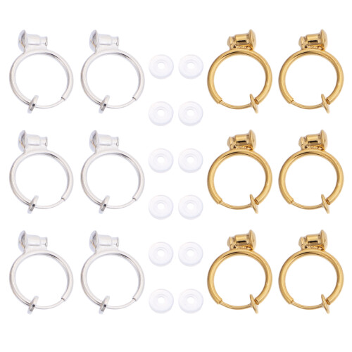 18Paires Clip Oreilles Couleurs Perçage 1