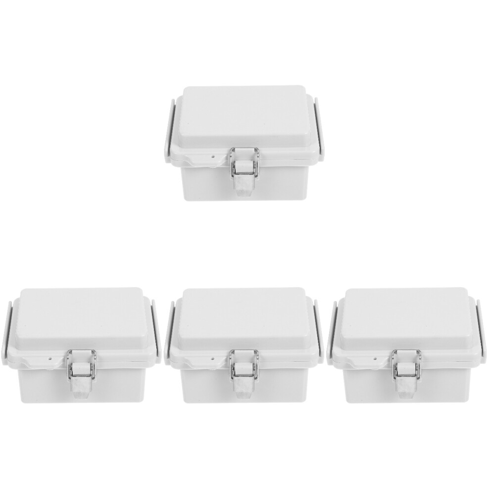 4Pcs Weatherproof Outdoor Electrical Junction Box Abs Stainless Steel 3701027356282
