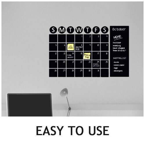 5 Pièces Stickers Auto-Adhésifs Ardoise Noire Bureau 2