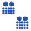 80Pcs Durable Blue Translucent Set with Blank Sides for Parties 4