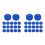 80Pcs Durable Blue Translucent Set with Blank Sides for Parties 5