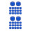 80Pcs Durable Blue Translucent Set with Blank Sides for Parties 7