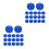 80Pcs Durable Blue Translucent Set with Blank Sides for Parties 9