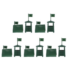 50Sets Miniatuur Posttentset Donkergroen Met Realistische Details