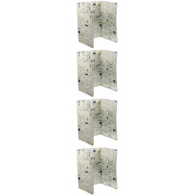 4Pièces Plaques Huile Cuisine Pliables Aluminium Robustes Argenté