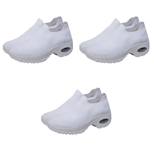 3Paires Chaussures De Antidérapantes Blanches Légeres 2